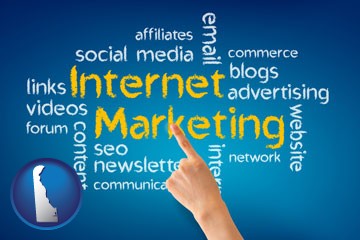 internet marketing phrases - with Delaware icon