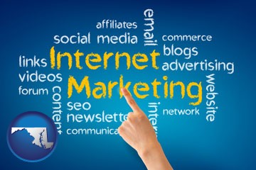 internet marketing phrases - with Maryland icon