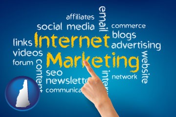 internet marketing phrases - with New Hampshire icon