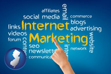 internet marketing phrases - with New Jersey icon