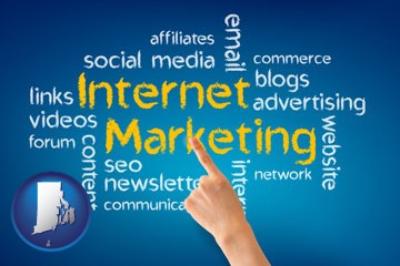 internet marketing phrases - with Rhode Island icon