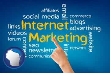 internet marketing phrases - with Wisconsin icon